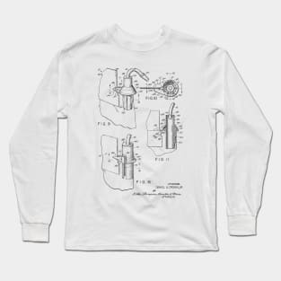 Urinary Drainage System Vintage Patent Hand Drawing Long Sleeve T-Shirt